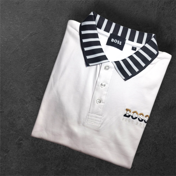 Premium Boss Polo T-Shirt-White